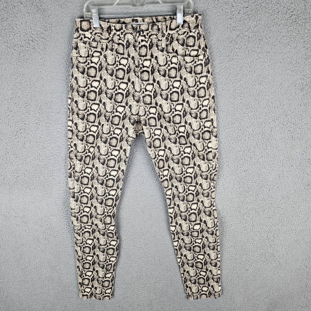 Good American Jeans Women 12/31 Multicolor Good Legs Snake Skin Animal Print